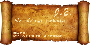 Járányi Eudoxia névjegykártya